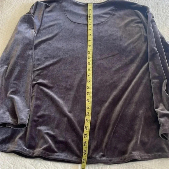 J.Jill Velvety Top Pullover Shirt Women’s Large Brown Silvery Holiday Party - Picture 13 of 16